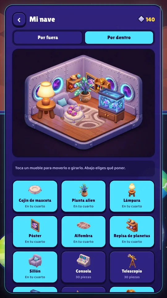 Decorate your ship inside